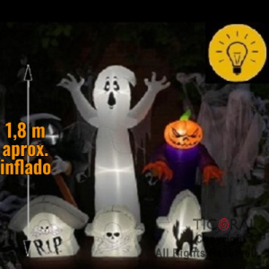 INFLABLE DECORACION AMIGOS RIP LUMINOSO TERROR 1,8 MTS X 1